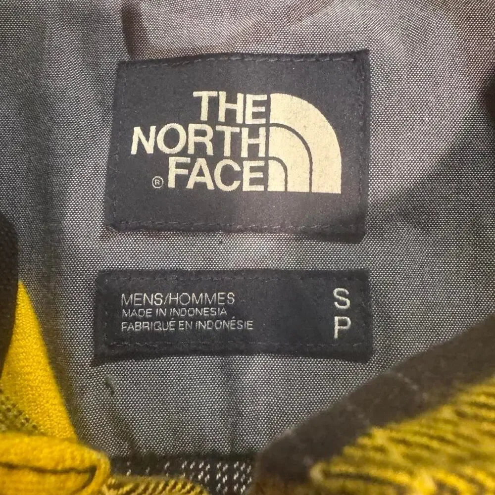 The North Face Men’s Small Yellow Black Plaid Flannel Shirt Jacket